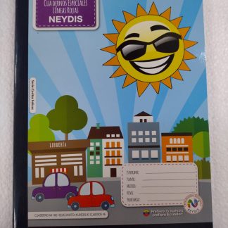 CUADERNO COSIDO (A4) GRANDE 4 LINEAS N.3 CUADRO N.6 100 HOJAS